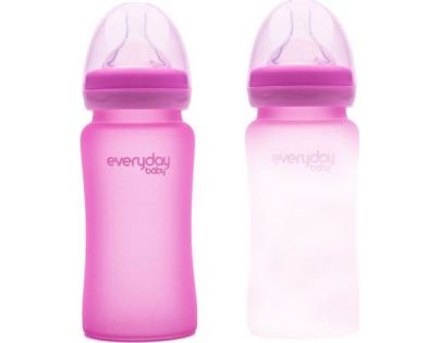 Everyday Baby Fľaša sklo senzor 240 ml pink