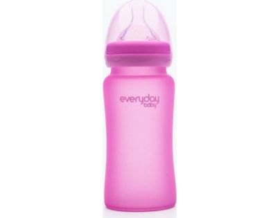 Everyday Baby Fľaša sklo senzor 240 ml pink
