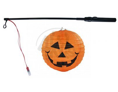 Rappa Lampion Halloween s hůlkou 50 cm a světlem