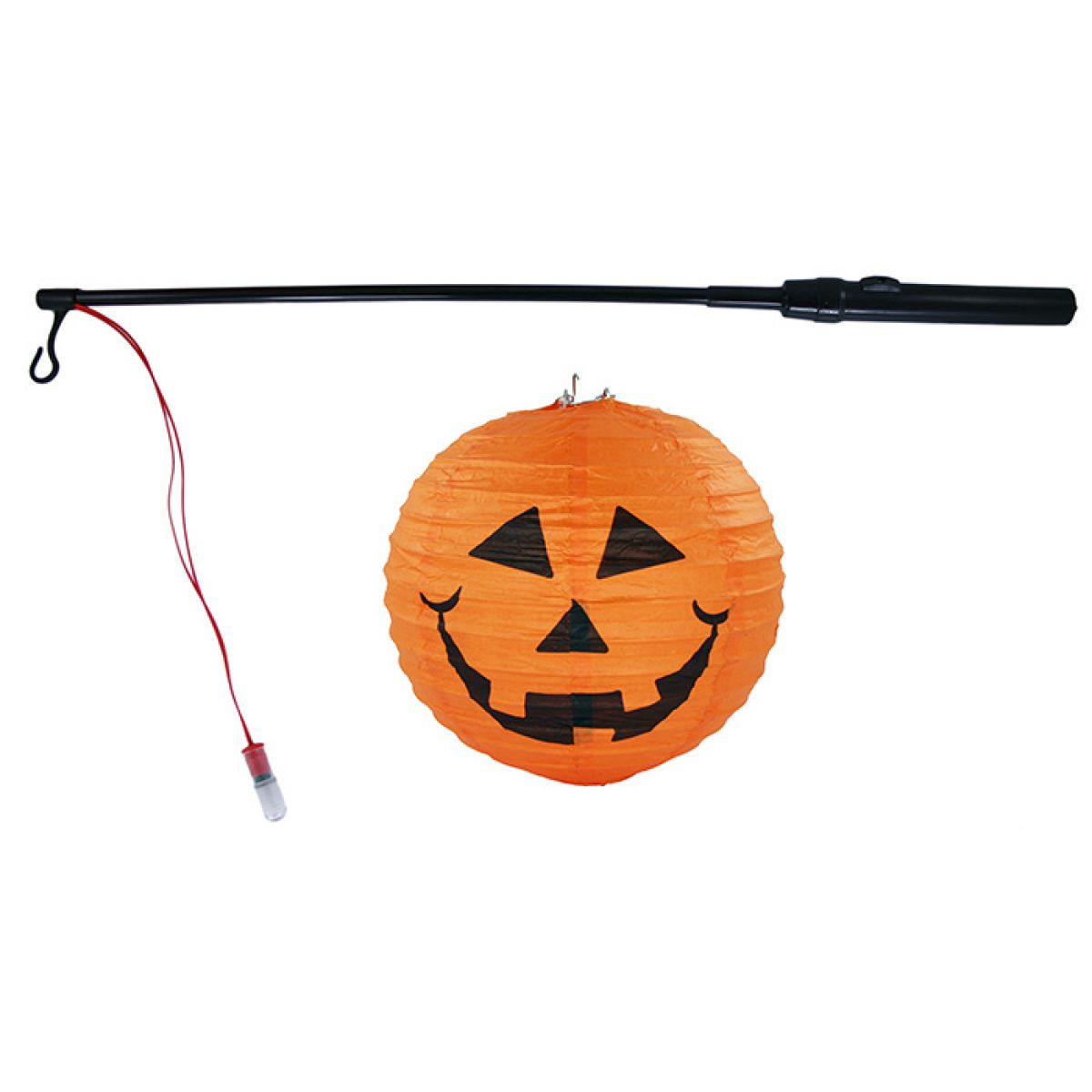 Rappa Lampion Halloween s hůlkou 50 cm a světlem