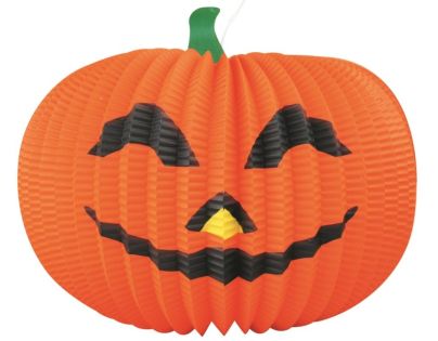 Lampión papierový, skladacia Tekvica 38 x 27 cm