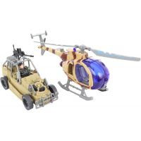 Lamps Vojenská sada s vrtuľníkom a autom na batérie 2
