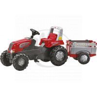 Rolly Toys 800261 - Šliapací traktor Rolly Junior RT s vlečkou červenošedý Rolly Toys 800261 - Šliapací traktor Rolly Junior RT s vlečkou červenošedý