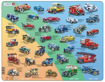 Larsen Puzzle Historická auta - veteráni