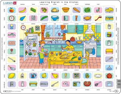 Larsen Výučbové puzzle Hodina angličtiny I.