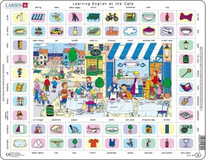 Larsen Výučbové puzzle Hodina angličtiny II.