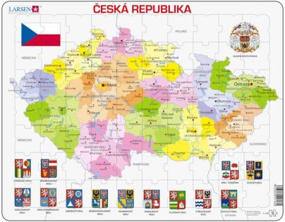 Larsen Výučbové puzzle Mapa Česká republika