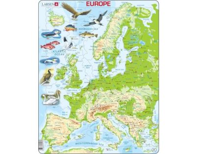 Larsen Puzzle Mapa Európy geografická