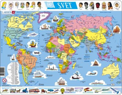 Larsen Puzzle Mapa Sveta