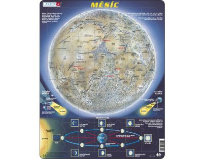 Larsen Výučbové puzzle Mesiac mapa