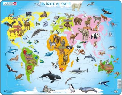 Larsen Puzzle Zvieratá vo svete
