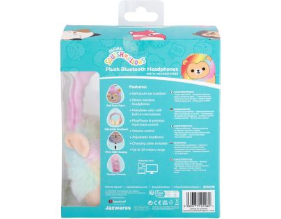 Lazerbuilt Squishmallows Plush Bluetooth Headphones - Leonard