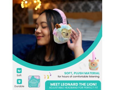 Lazerbuilt Squishmallows Plush Bluetooth Headphones - Leonard