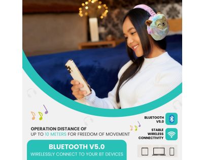 Lazerbuilt Squishmallows Plush Bluetooth Headphones - Leonard