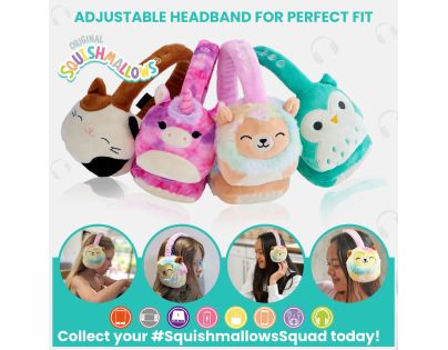 Lazerbuilt Squishmallows Plush Bluetooth Headphones - Leonard