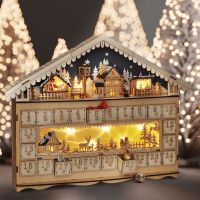 Solight Adventný kalendár Horská chata 10 LED - Poškodený obal 6