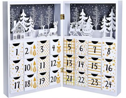 Solight Adventný kalendár Kniha 8 LED 40 x 30 cm