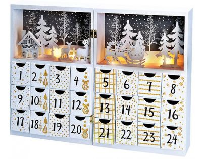 Solight Adventný kalendár Kniha 8 LED 40 x 30 cm