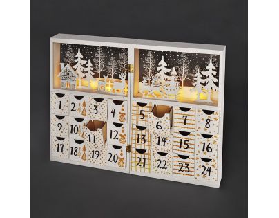 Solight Adventný kalendár Kniha 8 LED 40 x 30 cm