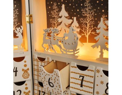 Solight Adventný kalendár Kniha 8 LED 40 x 30 cm