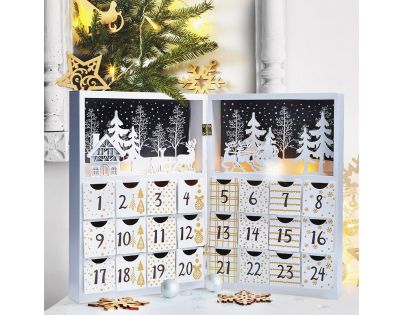 Solight Adventný kalendár Kniha 8 LED 40 x 30 cm