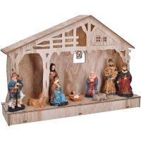 Solight Drevený Betlehem 7 LED 30 x 21 cm 2