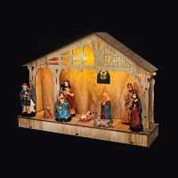 Solight Drevený Betlehem 7 LED 30 x 21 cm 3