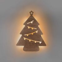 Solight Nástenná dekorácia Vianočný stromček 24 LED 3