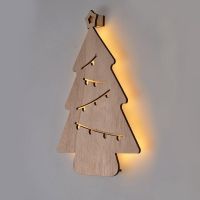 Solight Nástenná dekorácia Vianočný stromček 24 LED 5