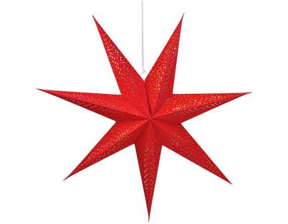 Solight Vianočná hviezda závesná 20 LED 60 cm červená