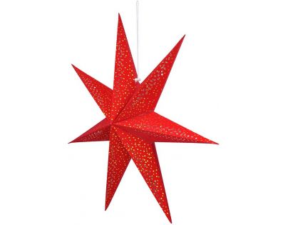 Solight Vianočná hviezda závesná 20 LED 60 cm červená