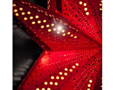 Solight Vianočná hviezda závesná 20 LED 60 cm červená