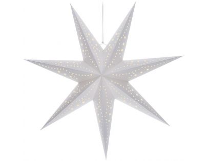 Solight Vianočná hviezda závesná 20 LED 60 cm biela