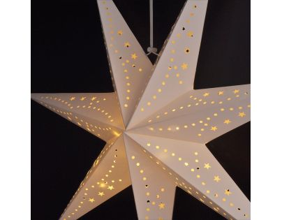 Solight Vianočná hviezda závesná 20 LED 60 cm biela