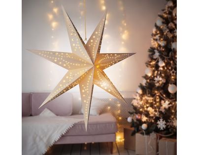 Solight Vianočná hviezda závesná 20 LED 60 cm biela