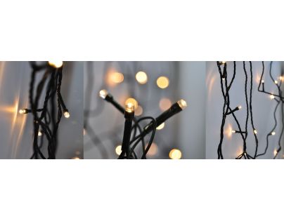 Solight Vonkajšia vianočná reťaz 500 LED 50 m s časovačom teplá biela