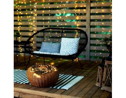 Solight Vonkajšia vianočná reťaz 500 LED 50 m s časovačom teplá biela