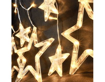 Solight Vonkajší vianočný záves Hviezdy 123 LED teplá biela