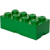LEGO® Box na desiatu 10 x 20 x 7,5 cm tmave zelený