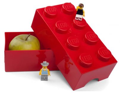 LEGO Box na desiatu 10 x 20 x 7,5 cm červená