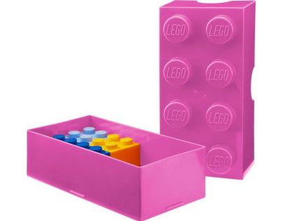 LEGO Box na desiatu 10 x 20 x 7,5 cm Ružová