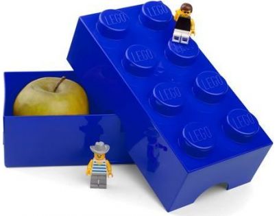 LEGO box na desiatu modrá