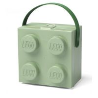 LEGO box s rukoväťou army zelená