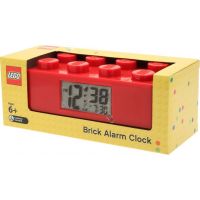 LEGO Brick Hodiny s budíkom červená 6