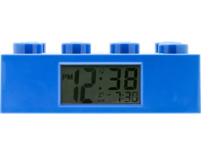 LEGO Brick Hodiny s budíkom modrá
