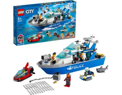 LEGO® City 60277 Policajná hliadková loď