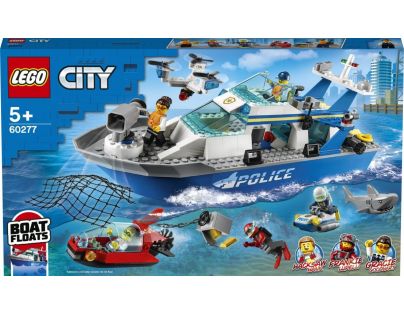 LEGO® City 60277 Policajná hliadková loď