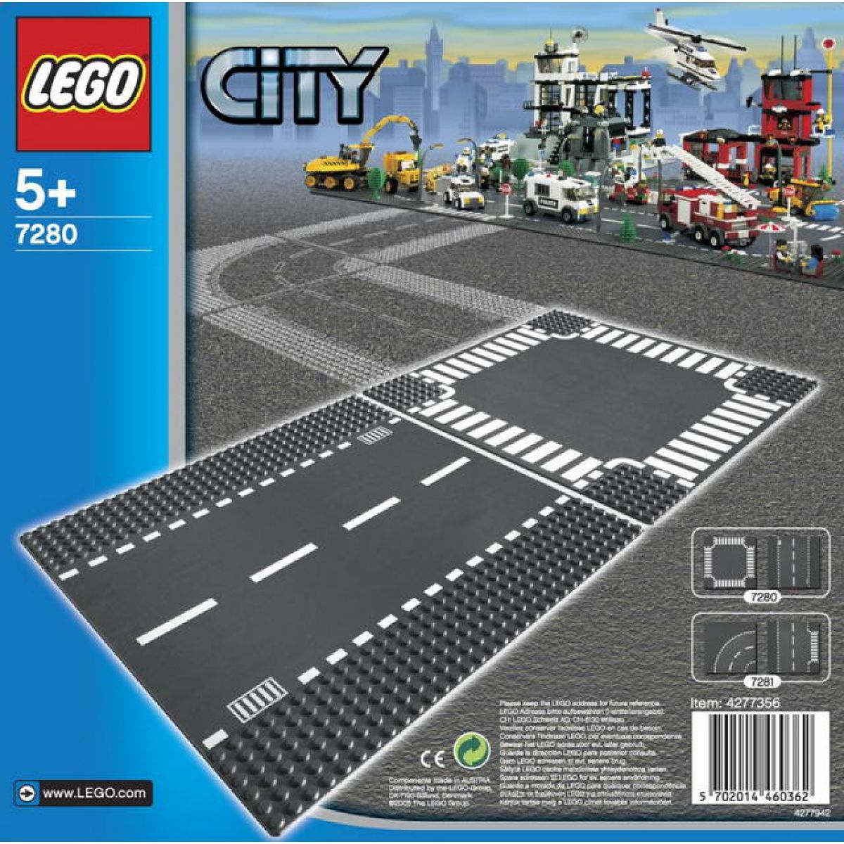 Lego City 7280 Rovná cesta a križovatka