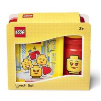 LEGO Iconic Girl desiatový set fľaša a box žltá a červená 6