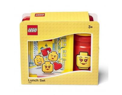 LEGO Iconic Girl desiatový set fľaša a box žltá a červená